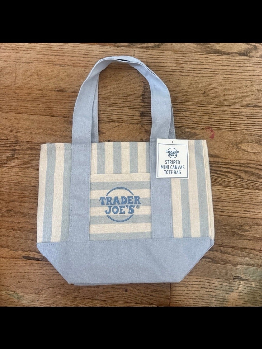 Trader Joe's Pastel Stripe Tote Bag Set- Green, Pink, Blue And Beige - Picture 2 of 6
